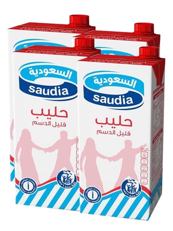SAUDIA LOW FAT MILK 4 x 1L