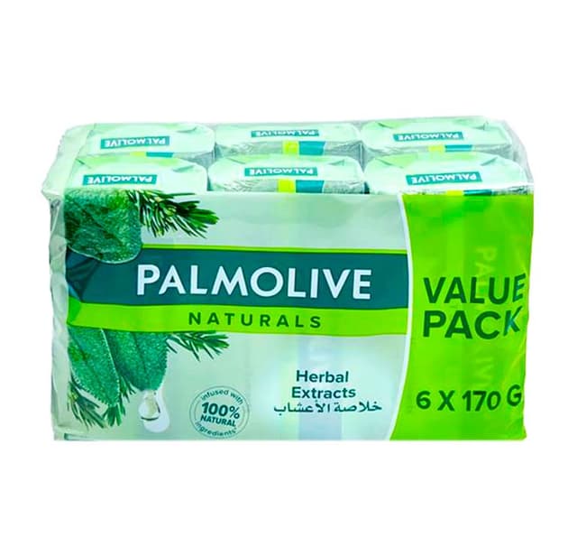 PALMOLIVE NATURALS HERBAL EXTRACTS SOAP 5+1X170GR FREE