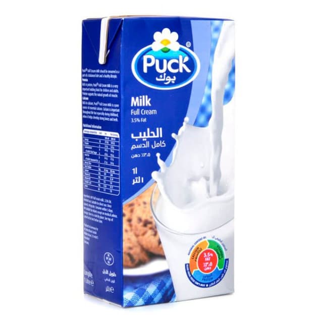 PUCK LONG LIFE MILK FULL CREAM 1LTR