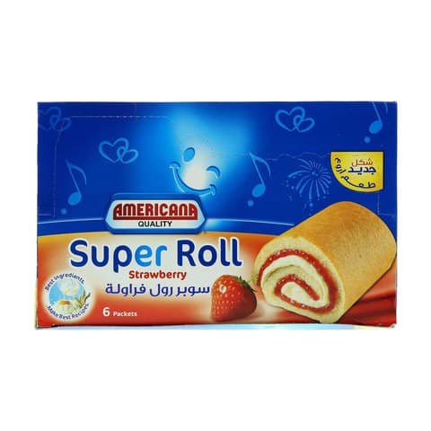 AMERICANA SUPER ROLL S/BERRY 60GM 5+1FREE