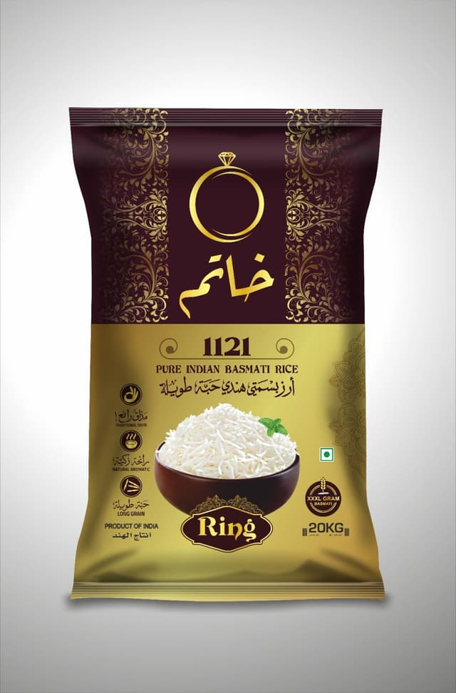 RING 1121 PURE INDIAN BASMATI RICE 20KG
