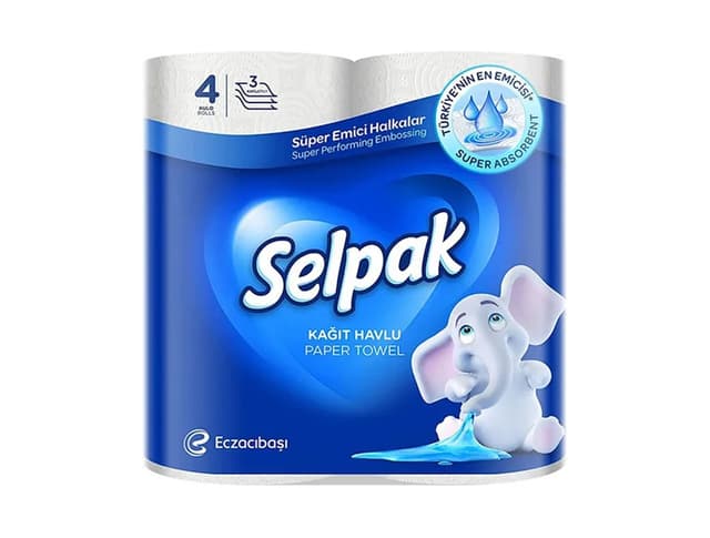 SELPAK PAPER TOWEL 3 PLY 4ROLLS X 80SHEETS
