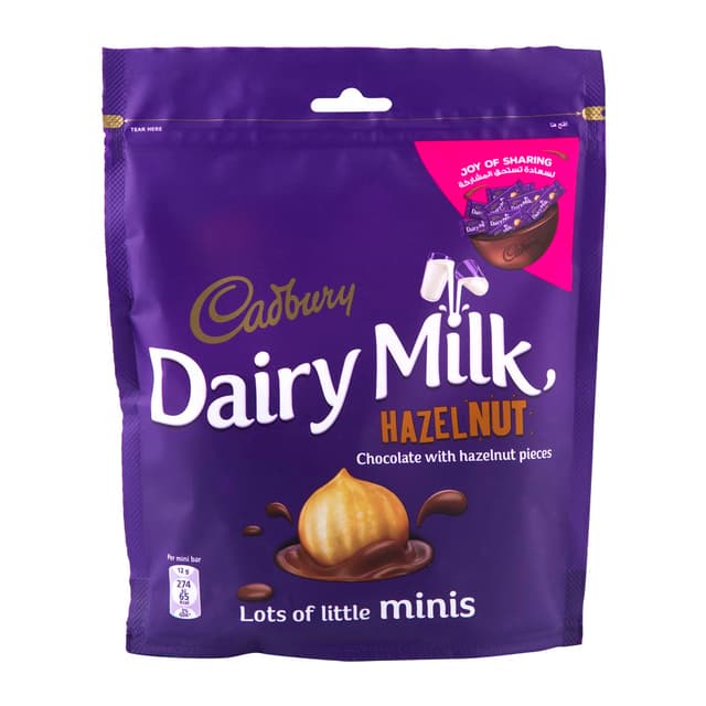 CADBURY DAIRY MILK HAZEL NUT MINIS 168 GM