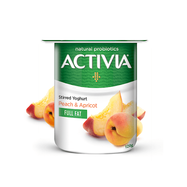 ACTIVIA STIRRED YOGHURT PEACH-APRICOT FULL FAT 120GM