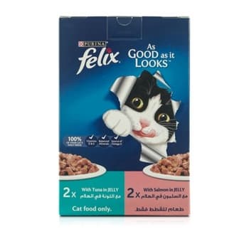 Felix As Good As It Looks Cat Food Tuna And Salmon 4X85g