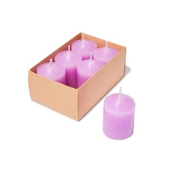 Samar Votive Candle 6 pcs Purple-Lavender