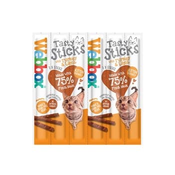 Webbox Cat Treat Tasty Sticks Turkey & Lamb 30g (6 Pcs)