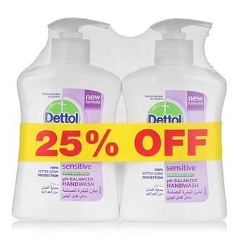 Dettol Sensitive Handwash 2 x 200 ml @ 25% Off
