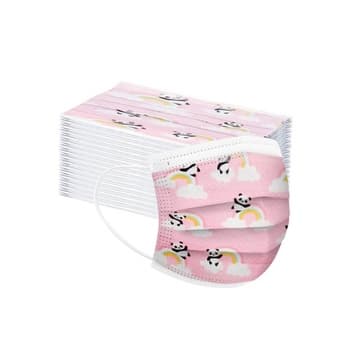 Disposable non-woven printed face mask 50s