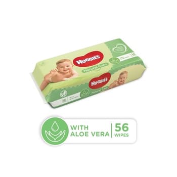 Huggies Natural Baby Wipes Aloe Vera Wipes 1 Pack x 56 Wipes