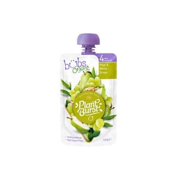 Organic Bubs Pear & White Grape 120g
