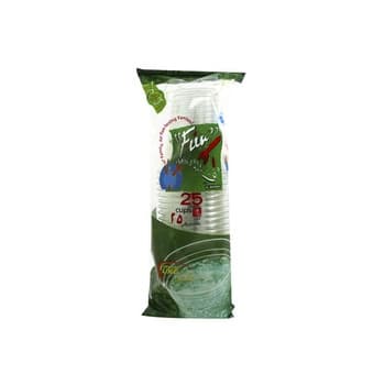 Al Bayader Clear Cups 8oz 25pcs