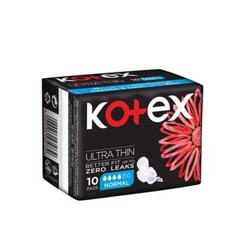 Kotex Ultra Thin Pads Normal Size Sanitary Pads with Wings 10 Sanitary Pads