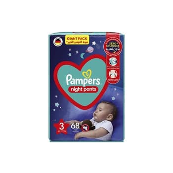 Pampers Baby-Dry Night Pants Diapers for All Around Night Protection Size 3 6-11kg 68s
