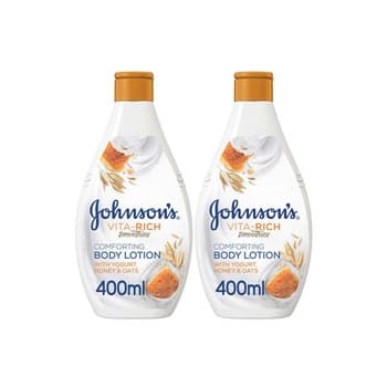 Johnsons Body Lotion Vita-Rich With Yogurt Honey And Oats 400ml Pack Of 2