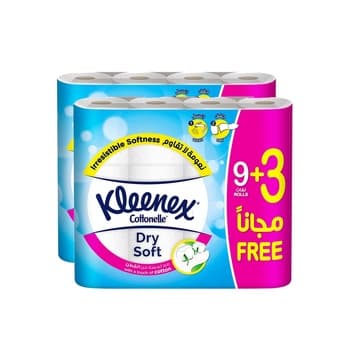 Kleenex Bath Tissue Dry Soft Pack Of 12 Rolls Pack of 2