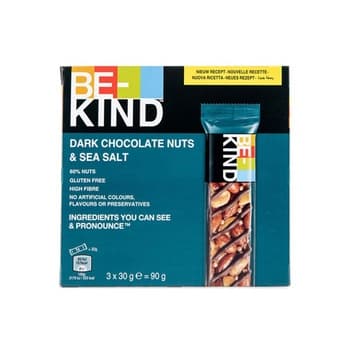 Be-Kind Dark Chocolate Nuts & Sea Salt 3X30g