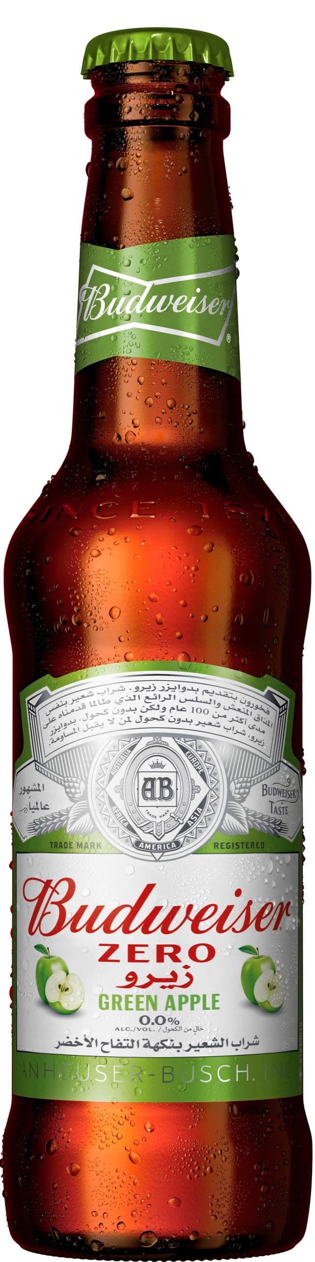 Budweiser Zero green Apple Bottle (Alcohol Free) 330 ml