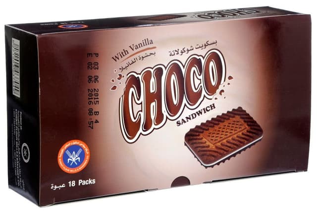 KFM Chocolate Sandwich with Vanilla Filling, 18x15g