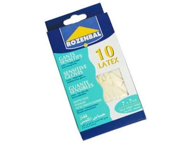 Rozenbal Latex Gloves Med 10Pc