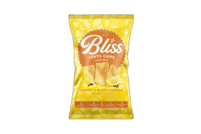 Kitco Bliss Lentil Chips Lemon & Blk Pepper 34 g