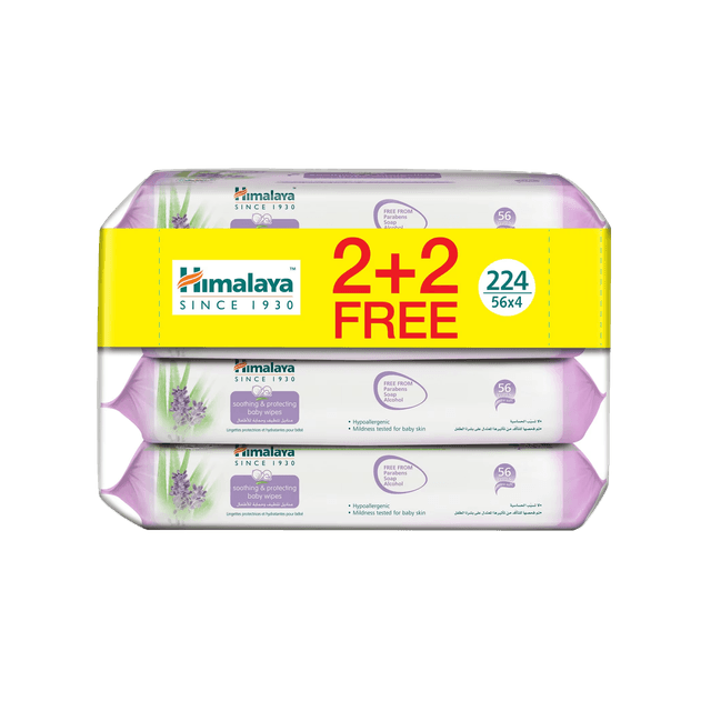 Himalaya Smoothing Baby Wipes 4 x 56s