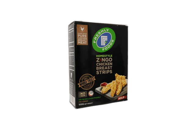 Freshly Homestyle Zingo Chicken Breast Strips 500