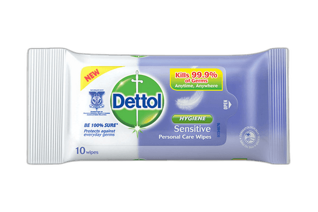 Dettol Antibacterial Sensitive Wipes 10s