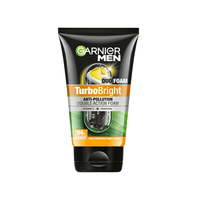 Garnier Men Turbo Brght Dble Action Face Wsh 100 ml