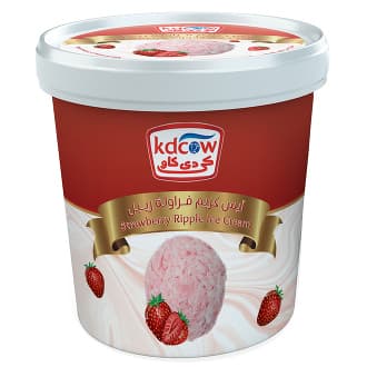 Kdcow Strawberry Ripple Ice Cream 1 L