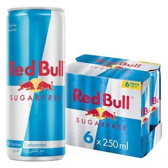 Red Bull Energy Drink Sugar Free 250ml (6 Pack)