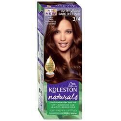 Wella Kolestone Naturals 3/4 Dark Chestnut Permanent Intense Hair Color Cream