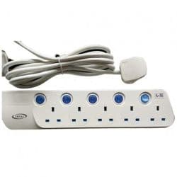 Total Extension 5Bs Outlets Individual Switch
