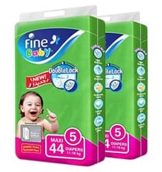 Fine Baby Diapers Size 5 Maxi (11-18 Kg)