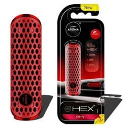 Aroma Car Fancy Shapes Polymer Hex Air Freshener Cherry