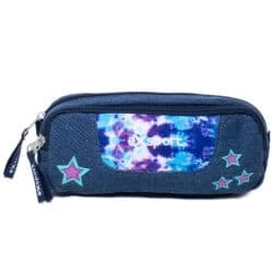Exsport Jeans Pencil Case 2 Compartment Assorted