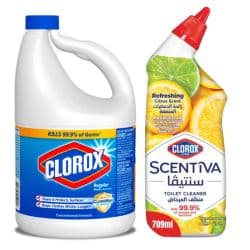 Clorox Bleach Liquid Original With Clorox Scentiva Citrus Toilet Cleaner
