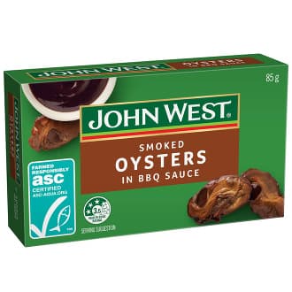 John West Smoked Oysters In BBQ Sauce