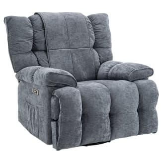 Rocking & Swivel Power Massage Recliner Grey