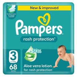Pampers Rash Protection Taped Diapers Size 3 (6-10 kg)
