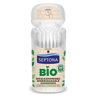 Septona Biodegradable Cotton Buds Pop-Up Travel Pack