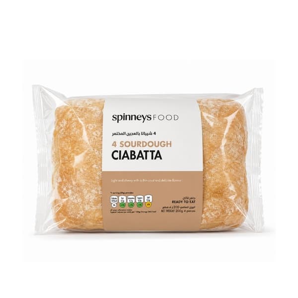 Spinneysfood Sourdough Ciabatta 200g