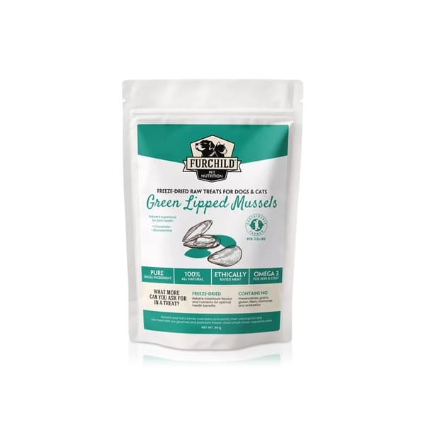 Furchild Green Lipped Mussel Treats for Dogs & Cats 50g
