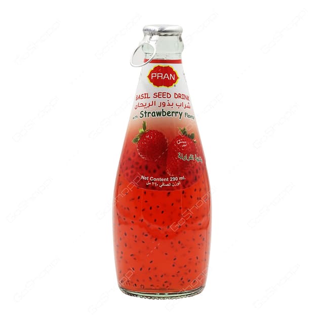 Pran Strawberry Basil Seed Drink 290 mL