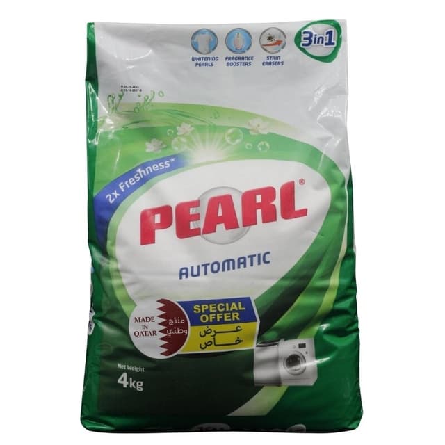 Pearl Detergent Powder Low Fat Bag 4 Kg