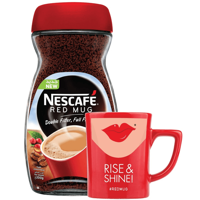 Nescafe Red Mug Jar 190 g + Mug Free