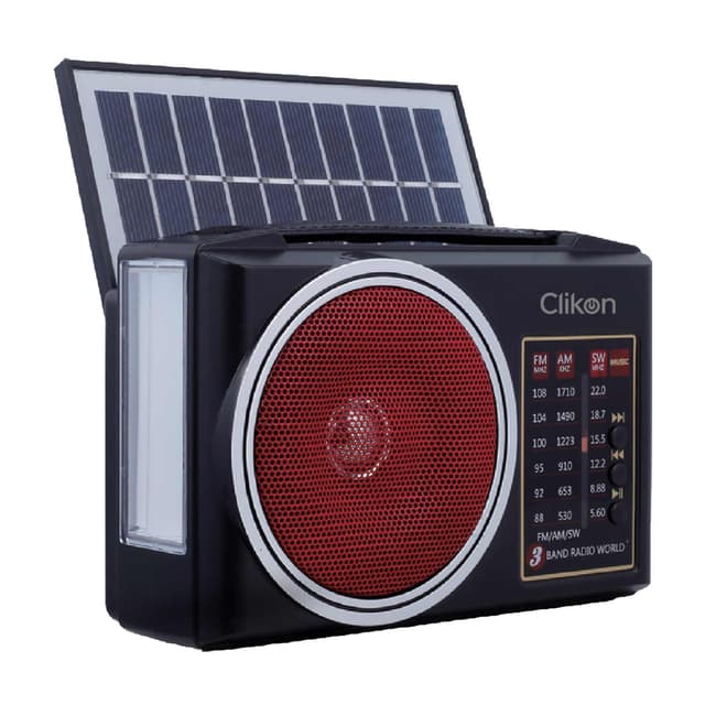 Clikon Fm Radio with Solar Panel Ck838