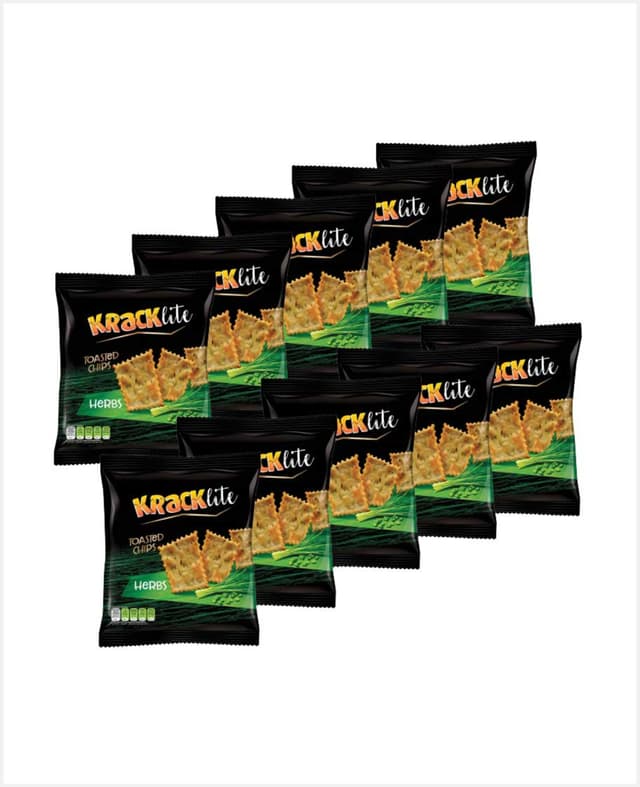 Kracklite Toasted Chips Herbs 10x26gm Promo