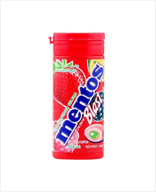 Mentos Chewing Gum Juice Blast Red Fruit Lime 24gm