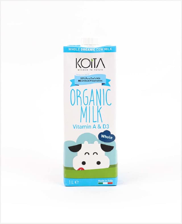 Koita Whole Organic Cow Milk 1ltr
